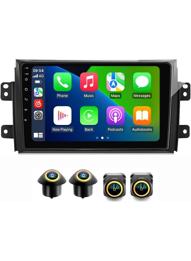 Compare Fit Suzuki SX4 Car Stereo Android Screen SX4 20062013 With Apple Carplay Android Auto Wireless WiFi DSP AHD Camera Included Fast Interface 4+32GB 360D Cameras at KSA Price