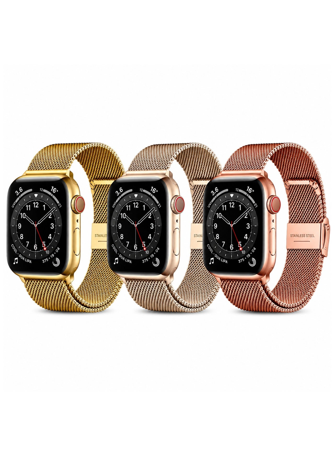 (Pack of 3) Metal Band Compatible with Apple…