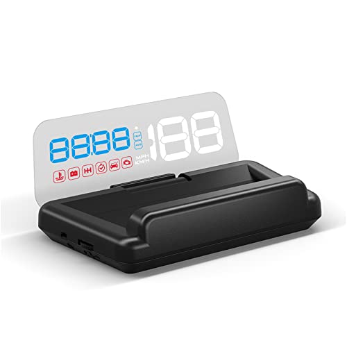 Compare wiiyii Heads up Display for Cars, C500 Car Digital GPS Speedometer, Stereo Projecting Display with Reflector, Speed, RPM, Water Temperature, Over Speed Alarm Remind, Fatigue Driving Reminder C500 at KSA Price