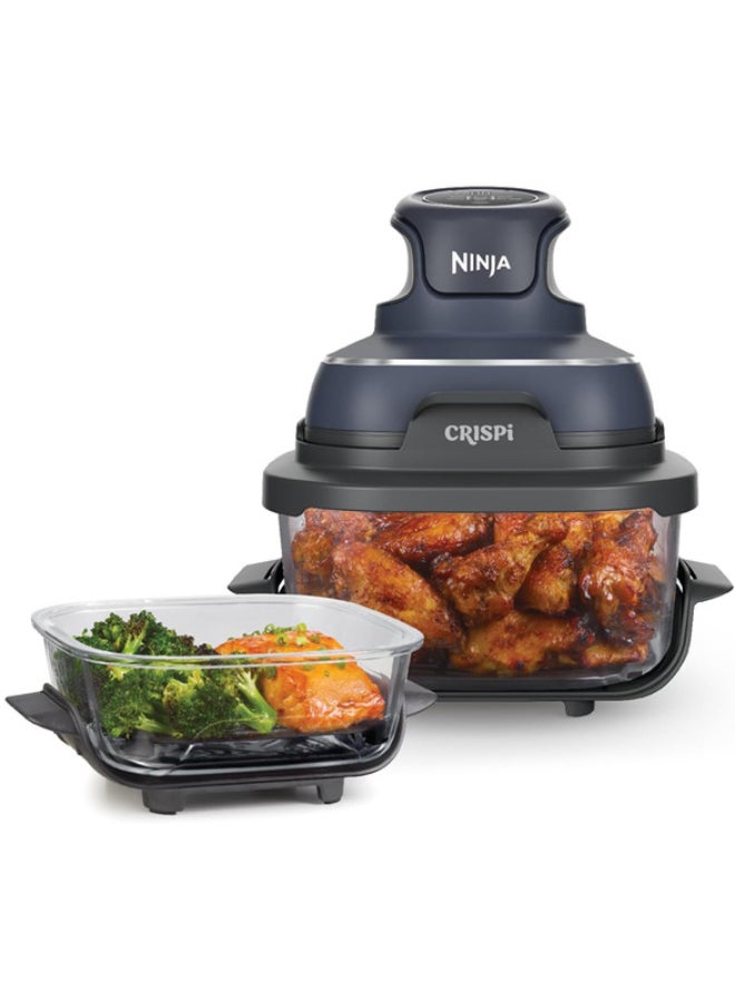 Compare CRISPi Portable Air Fryer, 3.8L, 4in1: Air Fryer, Oven Roast, Keep Heat, Crisp, Compact for Convenient Storage, Two Removable Glass Containers and Lids, 3.8 L 1700 W FN101EUGY Grey at KSA Price