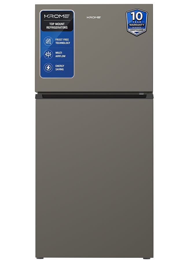 Compare Krome 800L Double Door Refrigerator 606L Net with Inverter Compressor | Total No Frost | 360° Swing Flow Cooling | Super Freeze | Energy Efficient, Dark Silver | KRREF800TI 800 L KRRFF800TI Dark Silver at KSA Price
