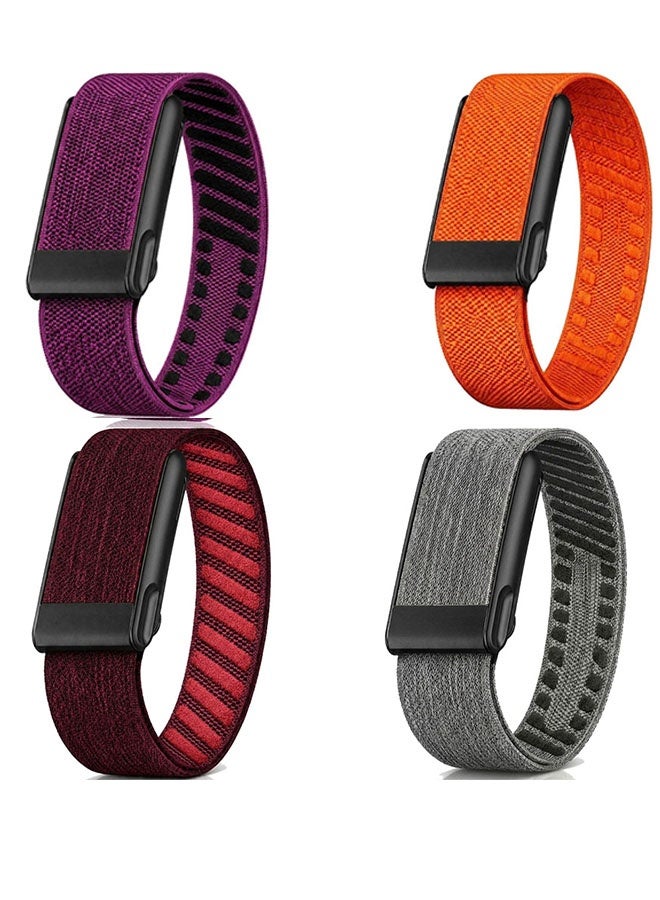 Compare 4 PACK Woven Nylon Strap Compatible with Whoop 5.0 MG, Adjustable Stretch Sport Band Replacement with Secure QuickClip Hardware, Breathable Athletic Wristband for Men and Women at KSA Price