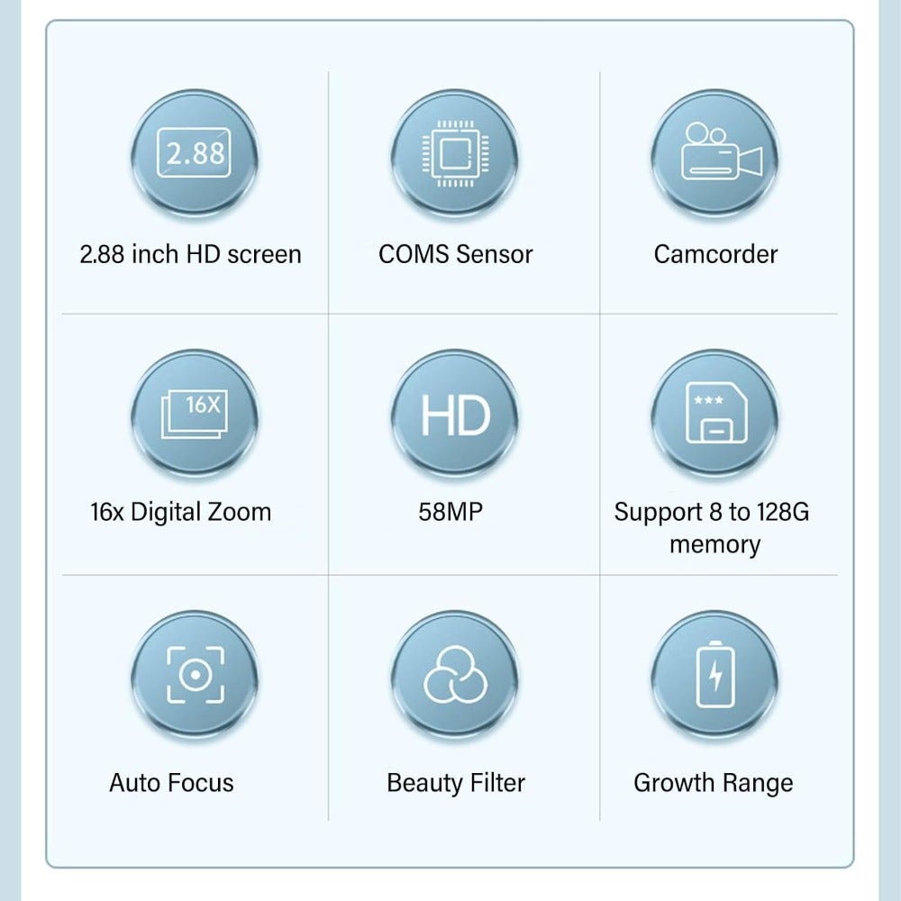 Digital Camera, 58MP 4K HD Compact Point and…