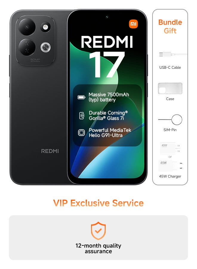 Compare Redmi 17 Dual SIM 4G Black 6GB RAM 256GB  Global Version at KSA Price