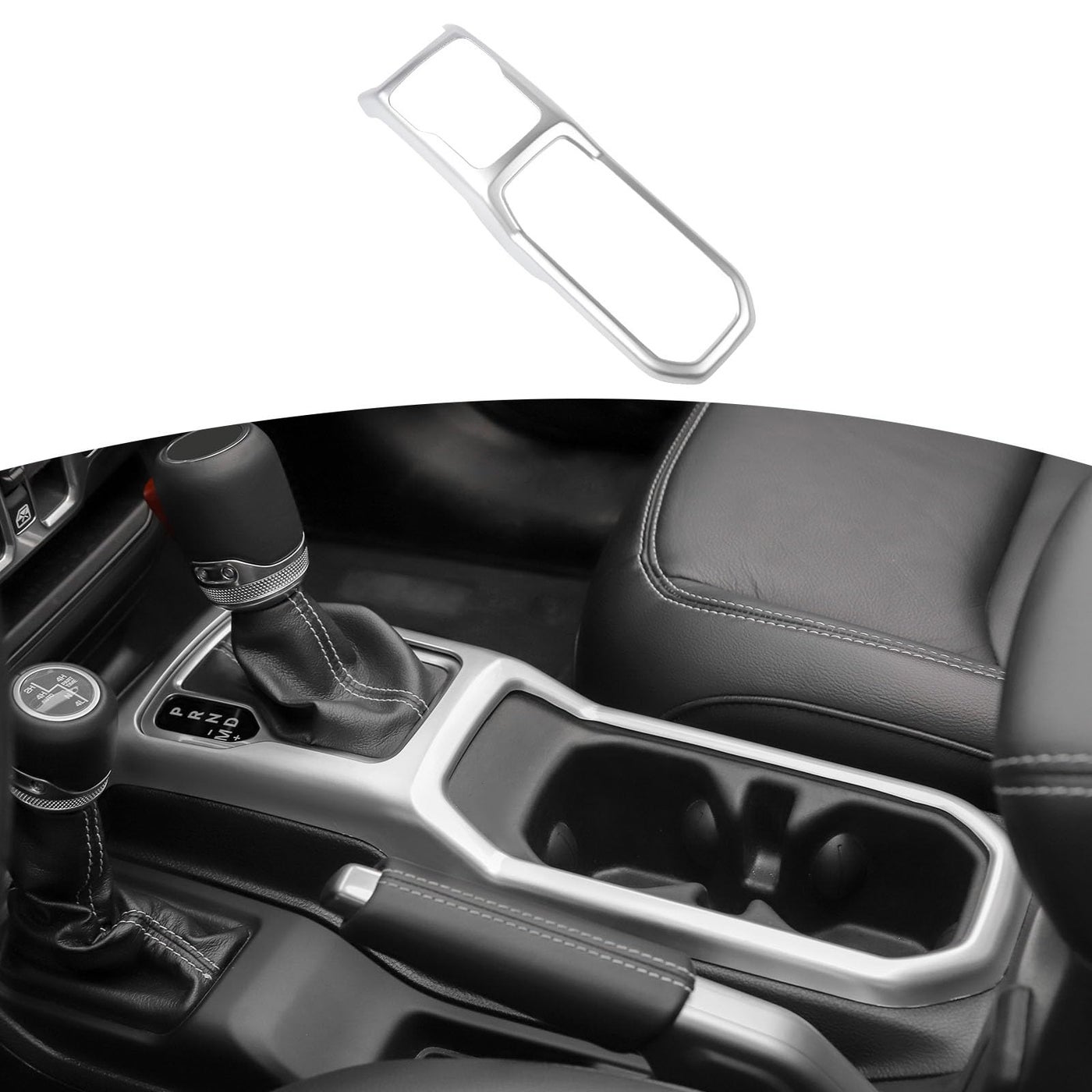 Compare RTTCZ for Jeep JL Gear Shift Cup Holder Panel Trim Cover for Jeep Wrangler JL JLU 2018 up for Gladiator JT 2020 up Silver Interior Accessories at KSA Price