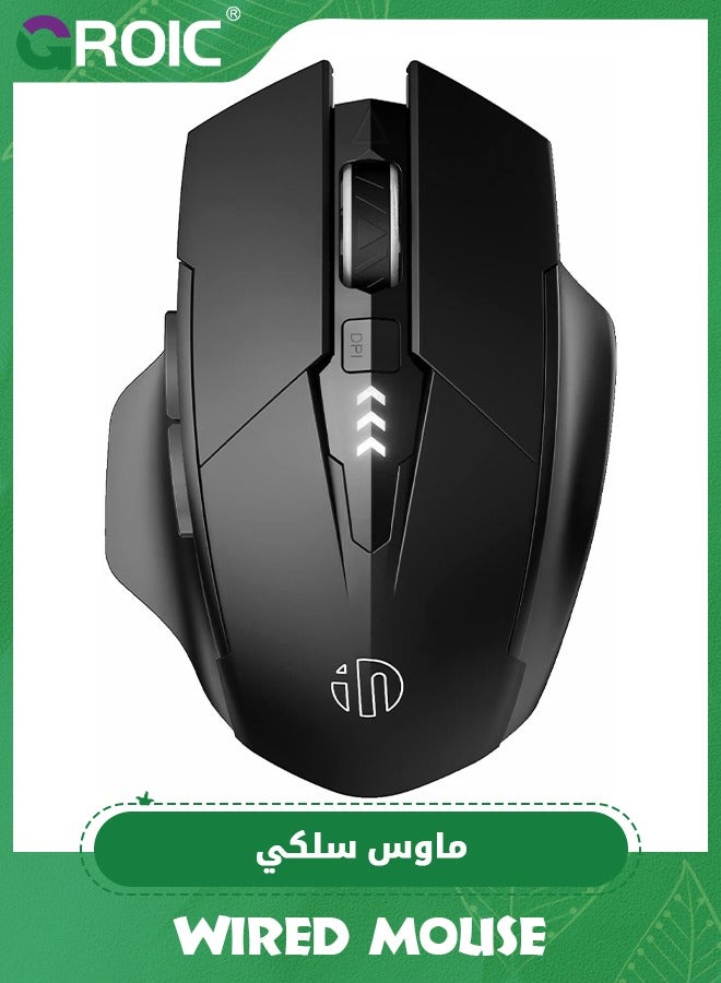 Compare Black Wireless Mouse,Rechargeable Mouse Wireless 2.4G USB, Ergonomic Computer Mouse, 3 Levels DPI, Silent Wireless Mice for Laptop PC Computer at KSA Price