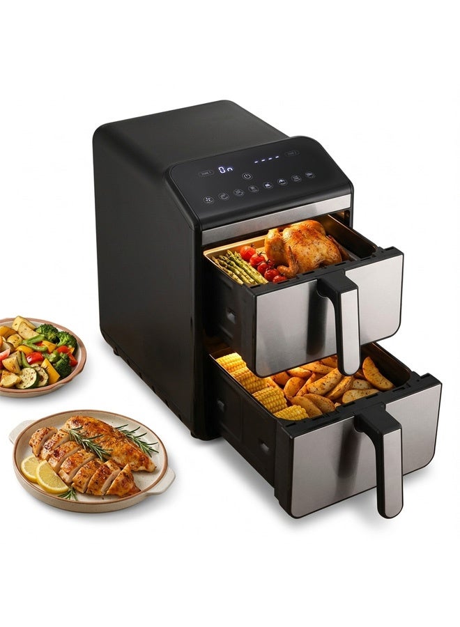 Double Stack Air Fryer Oven, 9.6L 2460W Digital…