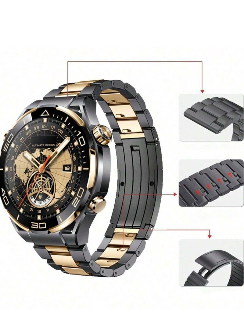 Compare 3 Straps AMOLED Smart Watch – 1.3inch HD Display, 4GB Storage, Fitness Tracker, Heart Rate Monitor, Sleep Tracker, Customizable Watch Faces, IP67 Waterproof, Long Battery Life for Men & Women Black, Silver, Gold at KSA Price