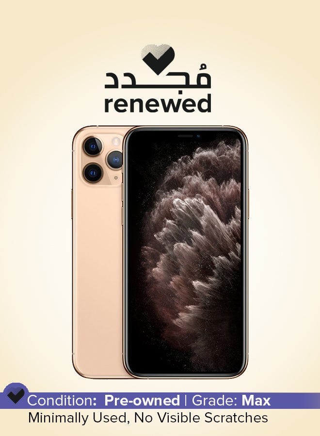 Compare Renewed  iPhone 11 Pro Max Gold 64GB 4G With Facetime at KSA Price
