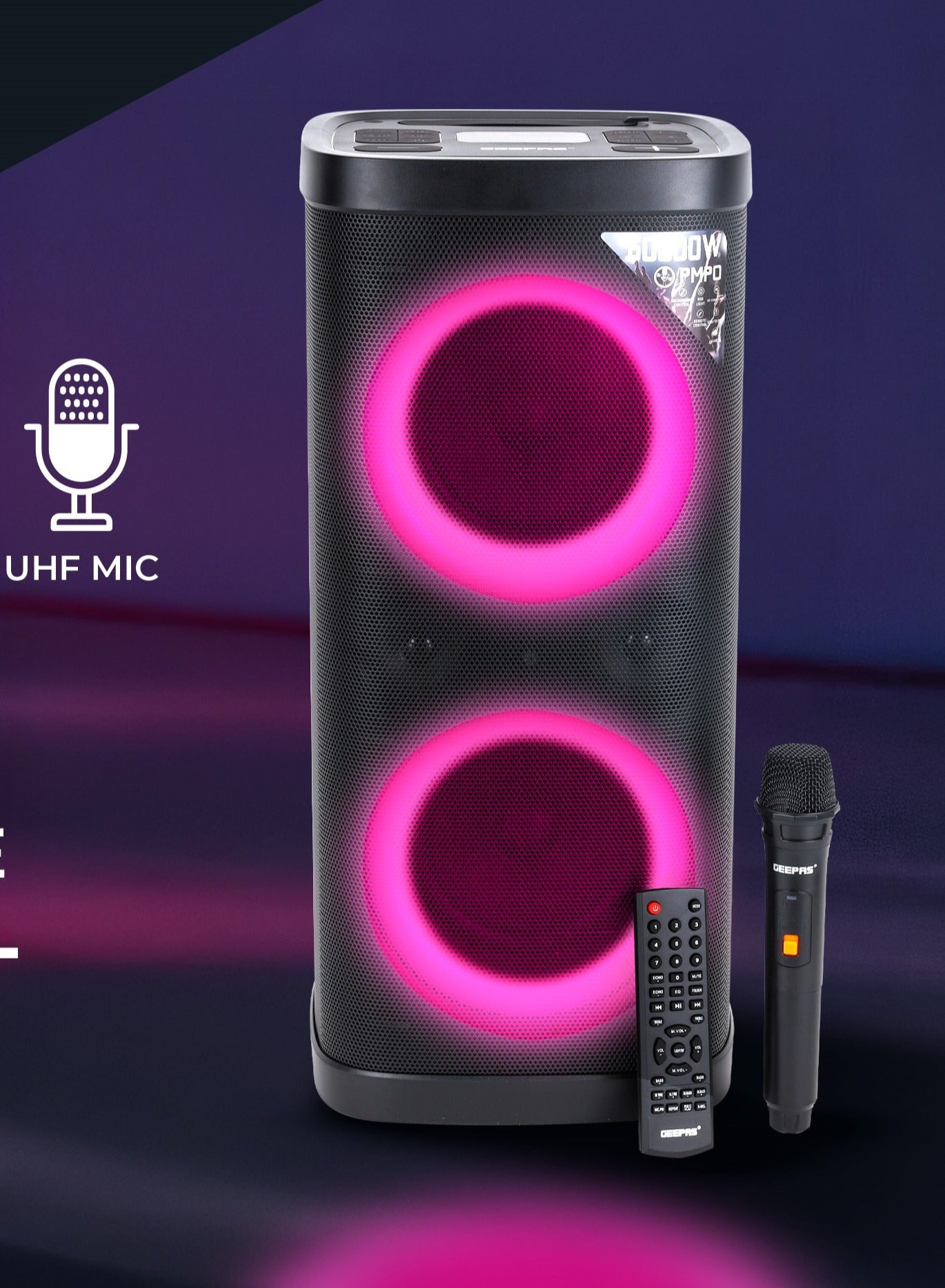 Rechargeable Professional Speaker| RGB Light, USB…
