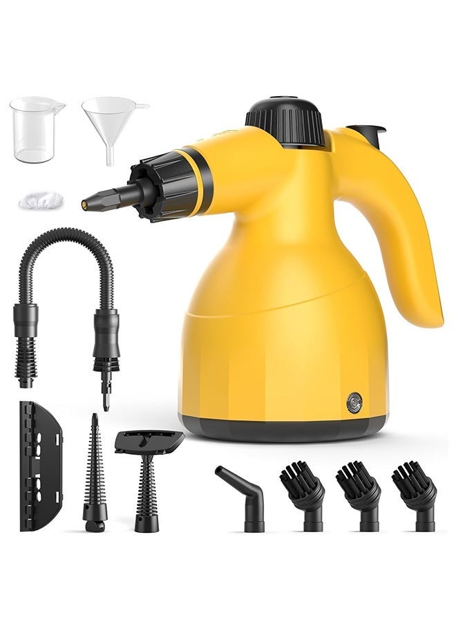 Compare Handheld Steam Cleaner,MultiSurface Steamer with 10 PCS Accessories Pressurized Natural Steam Cleaner for Home Cleaning Dirt, Grease, Grout, Tile, Floor, Couch and CarYellow at KSA Price
