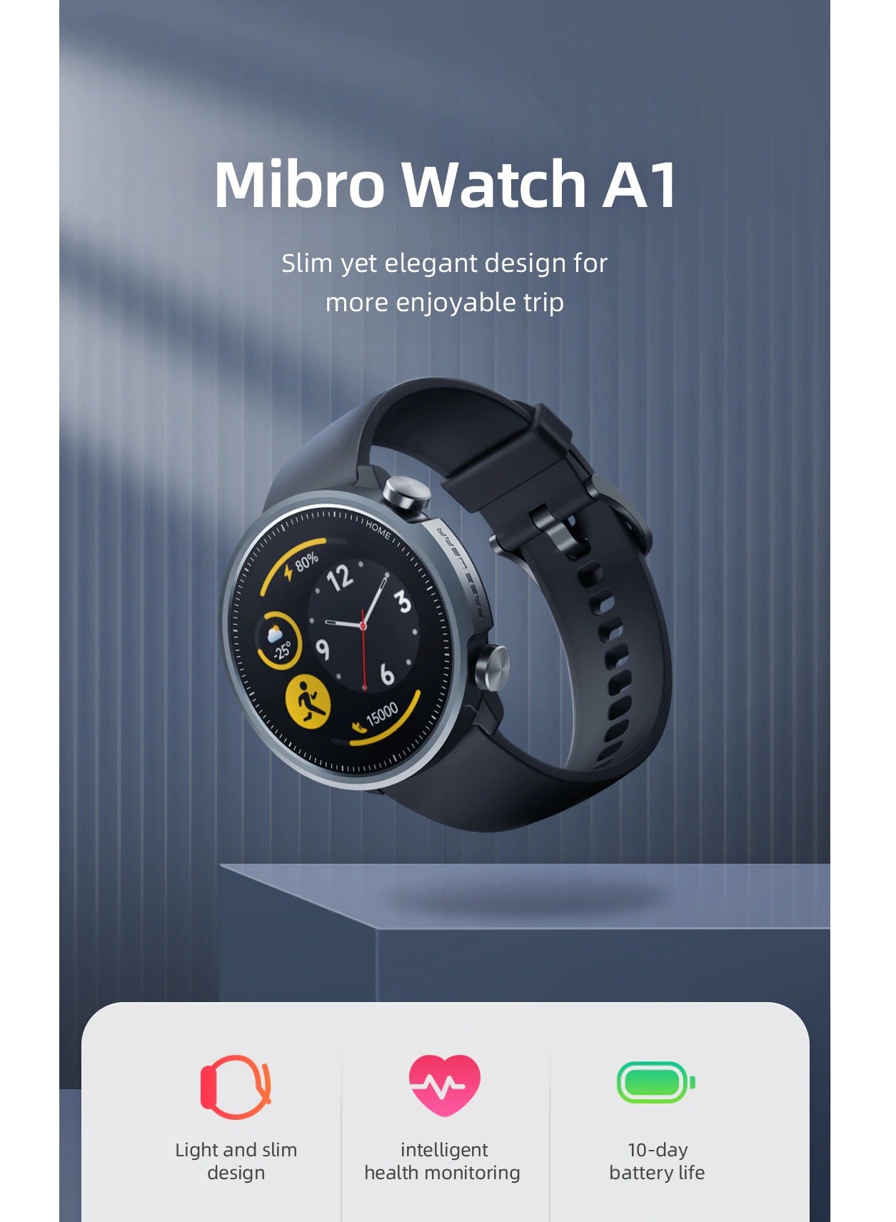 Compare Mibro Air Smart Watch Sport I P68 Waterproof Bluetooth5.0 Sleep Monitor Fitness Tracker Men Women Smart Watchfor I O S Android at KSA Price