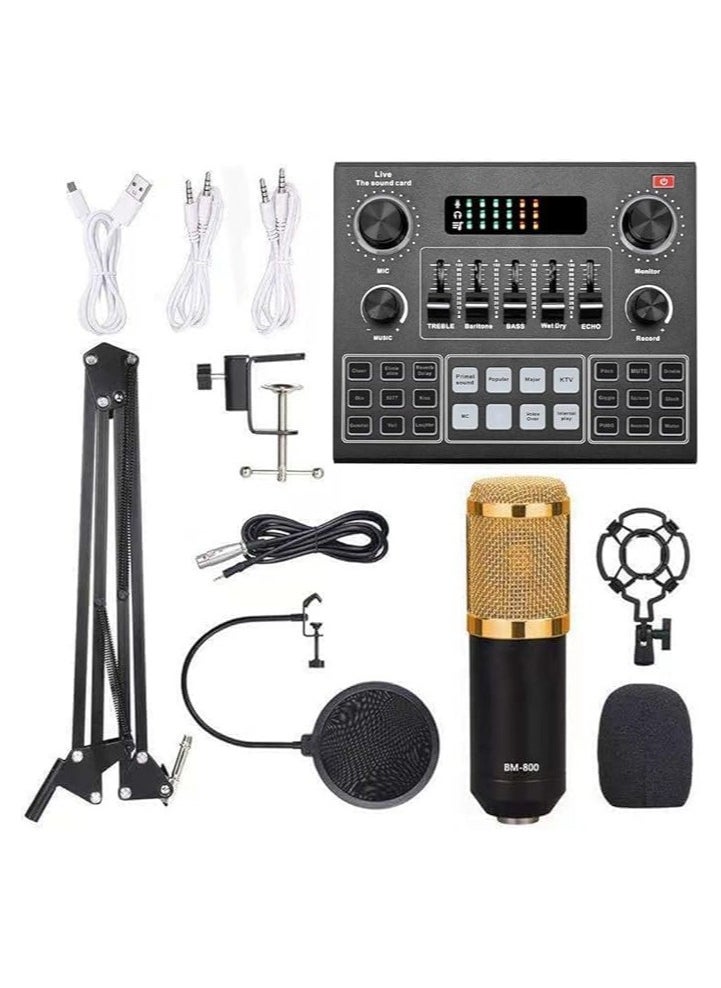 Compare Elite V9 Sound Card & BM800 Pro Microphone Bundle – Professional Audio Interface Kit for Streaming, Podcasting, Recording, Voiceovers & Gaming – Ideal for Creators & Broadcasters at KSA Price