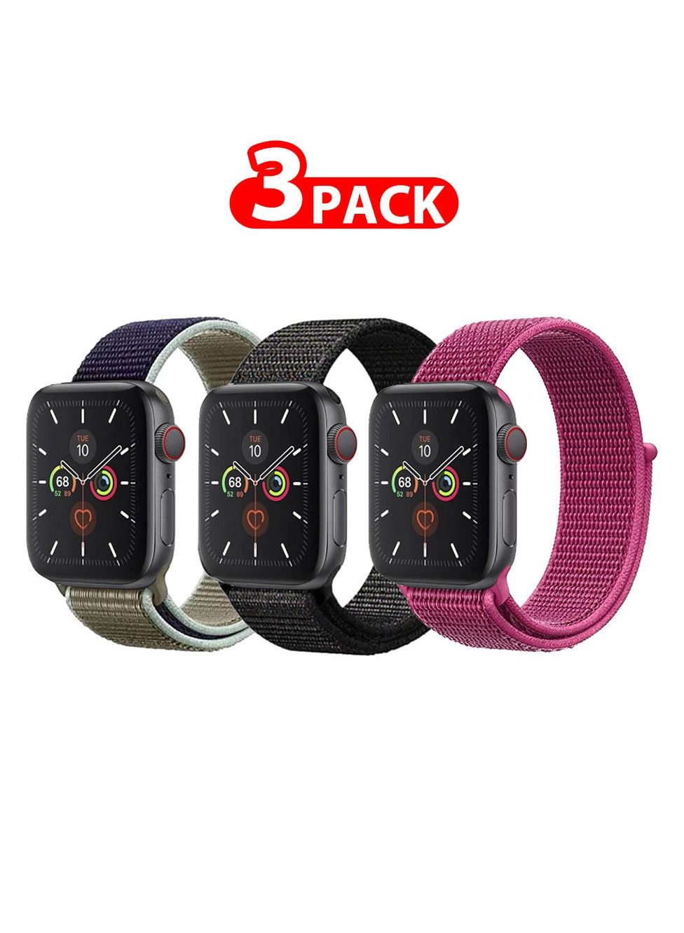 3 Pack For Apple Watch 41mm 40mm 38mm Nylon…
