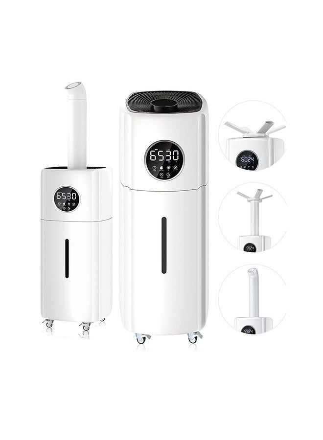 Compare 21L 3Speeds Humidifier for Larger Room Humidifier, Auto ShutOff Cool Mist Top Fill Humidifier with 360° Dual Nozzle 110W White at KSA Price