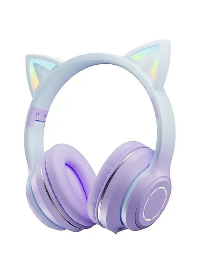 Wireless Bluetooth Headphones Over Ear Cute Cat…