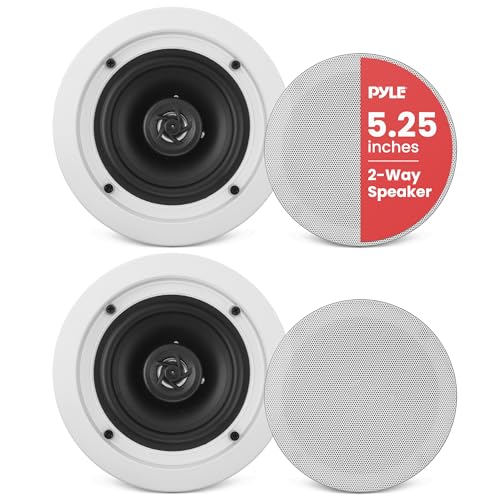 Pyle Home 525 Ceiling Wall Mount Speakers Pair…