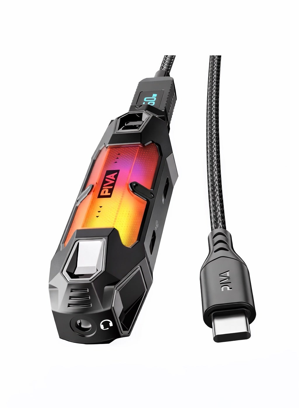 Compare PIVA X41 4in1 Gaming Hub, TypeC External Gaming Sound Card, USB, 3.5mm Audio, RGB Lighting, 60W Fast Charging, 480Mbps Data Transfer, Compatible with RedMagic, iPad, iPhones, Laptops, Mobile Phones, Gaming Devices at KSA Price