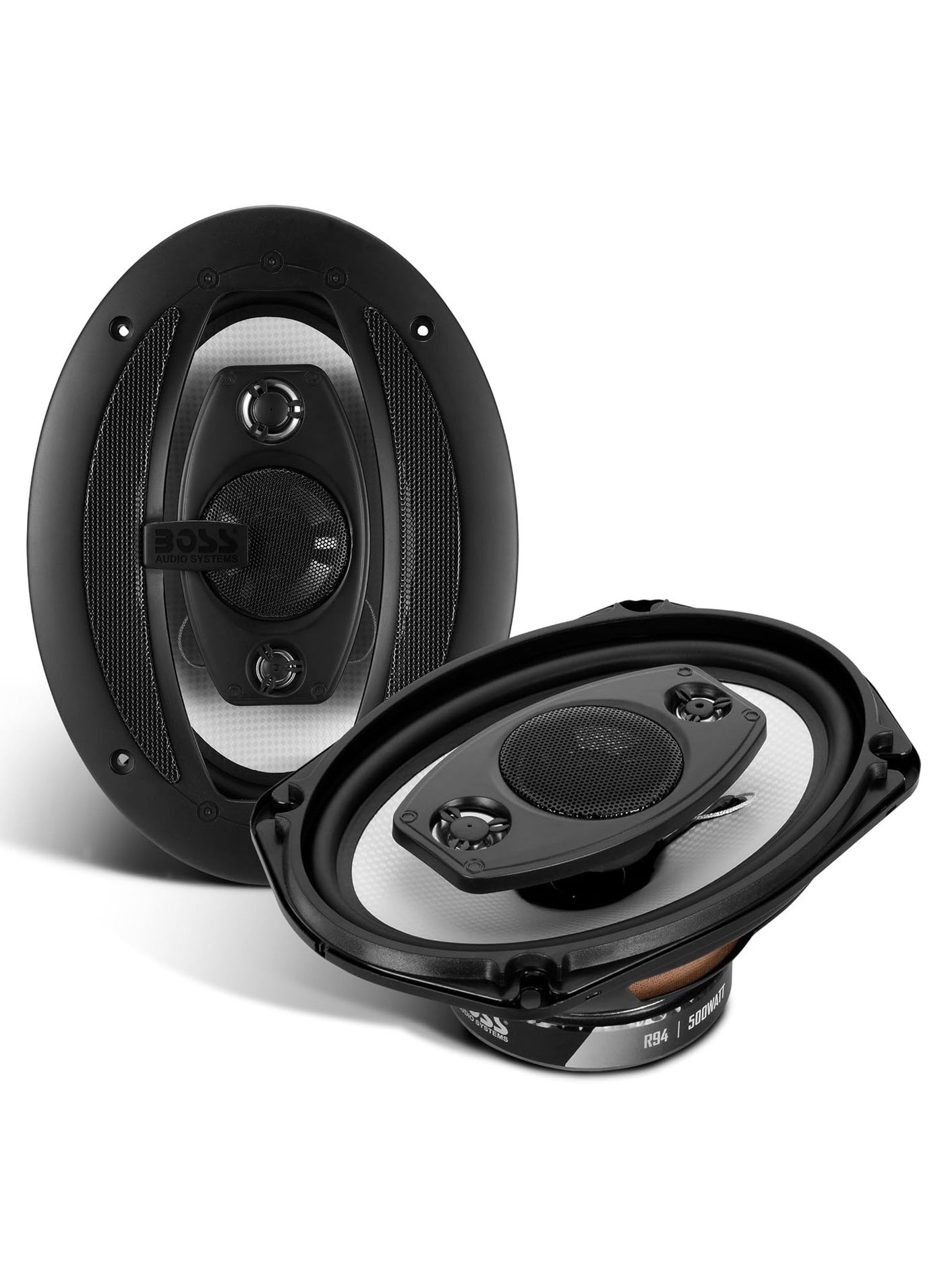Compare Boss Audio Systems Riot Series Car Stereo Door Speakers  500 Watts Max, 4 Way, Full Range, Tweeters, Coaxial,Black, 6 x 9 Inch, R94 at KSA Price