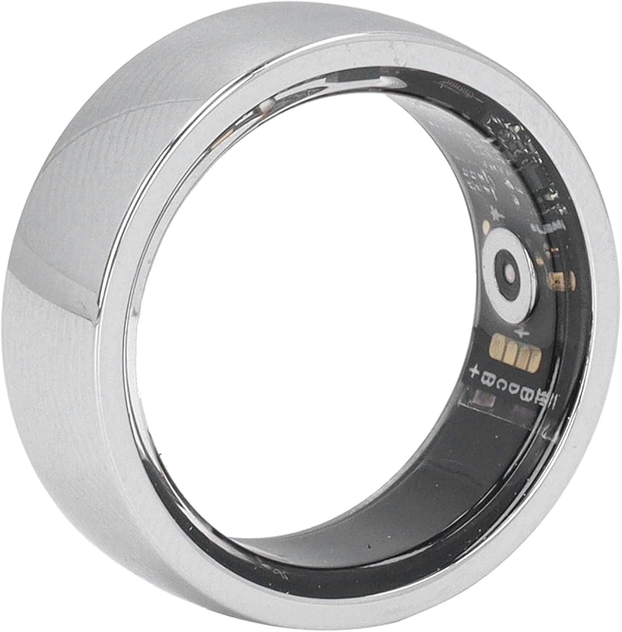 Vbestlife Silver Smart Ring Fitness Tracker IP68 Waterproof…