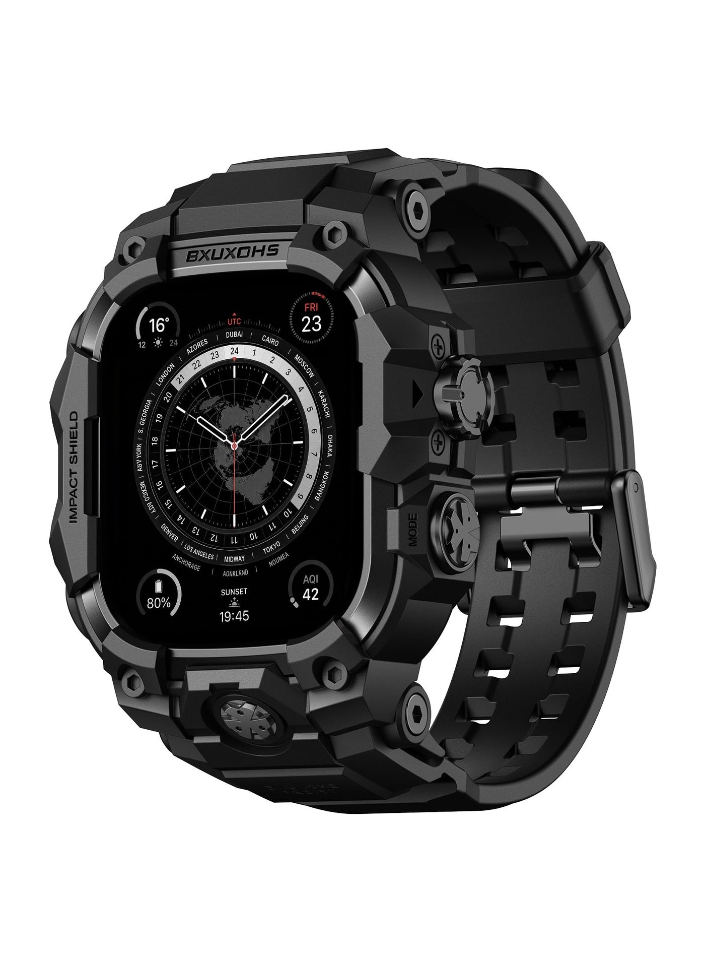 Compare Rugged Case and Band for Apple Watch Series 987 45mm Cover Men at KSA Price
