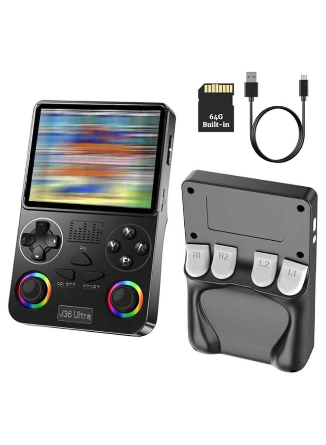 Compare J36 Ultra Portable Handheld Gaming Console, 3.5Inch IPS Display, 64GB Builtin Storage, 20,000+ Classic Games, Dual Analog Joysticks, WiFi, 3000mAh Rechargeable Battery, MultiPlatform Retro Game Console Black at KSA Price