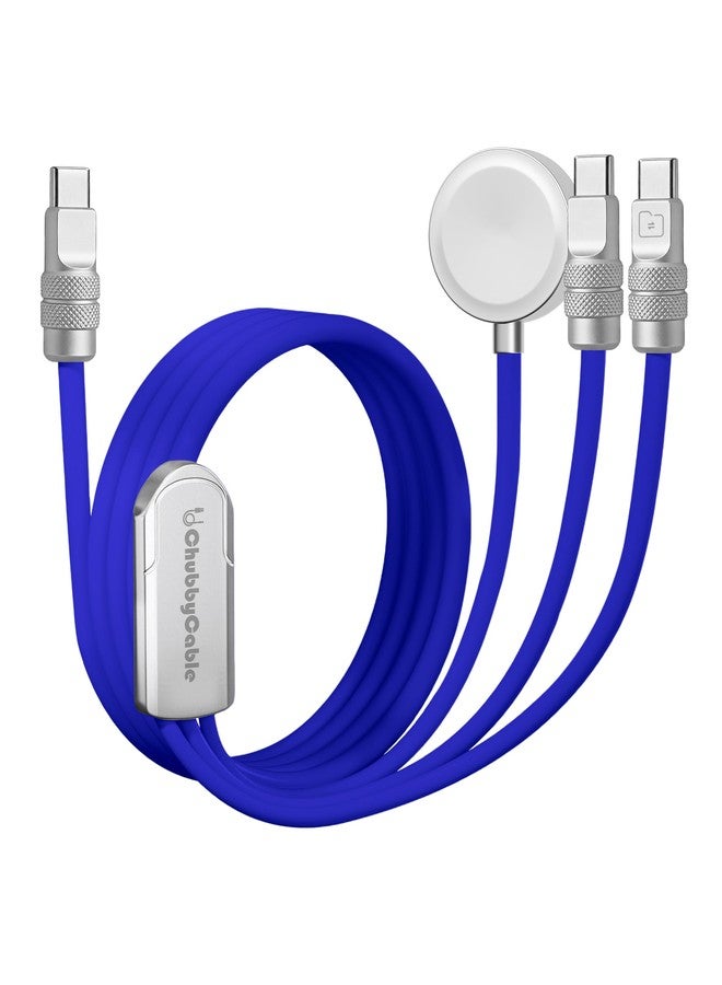 Compare chubbycable 3 in 1 Silicone USB C Cable for Apple Watch, Dark Blue, 4.1FT at KSA Price