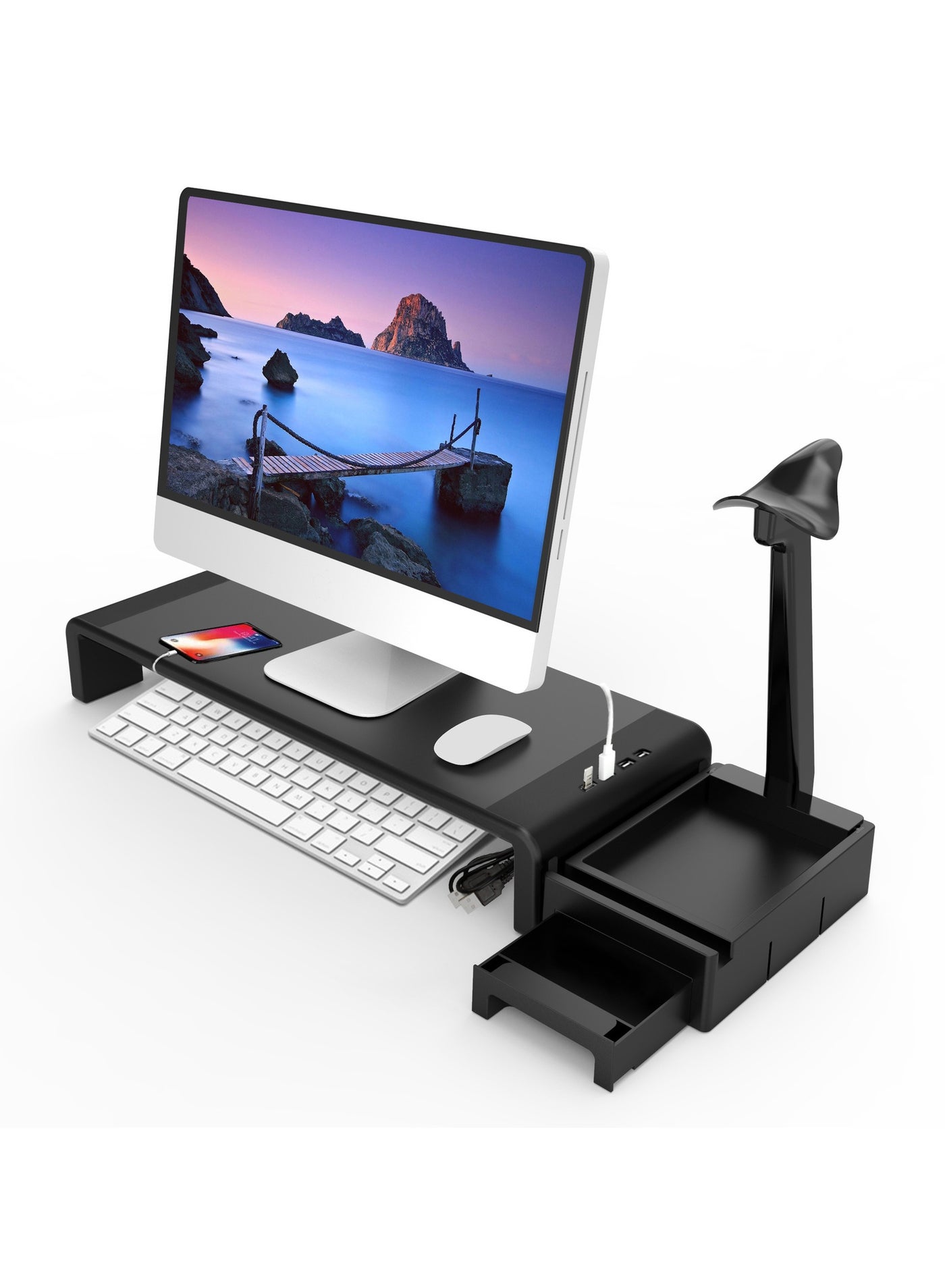 Monitor Stand Riser with 2.0 USB HUB, 4 USB…