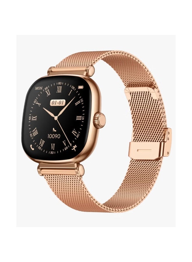 Compare Princess Smart Watch, 1.70 AMOLED Display, 336x336 Resolution, 1000 Nits Brightness, Blood Pressure & Sleep Monitoring, IP68 Water Resistance, Bluetooth 5.2, Glossy Gold at KSA Price