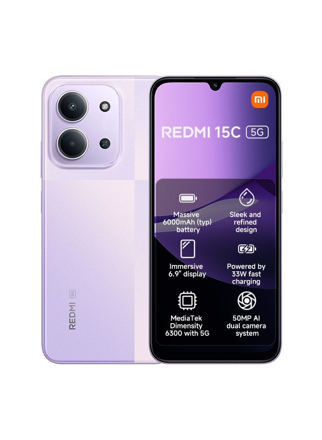 Redmi 15C Dual SIM Dusk Purple 4GB RAM…