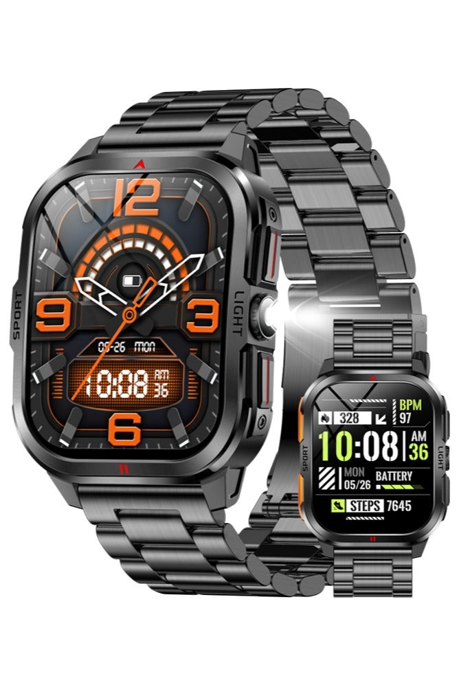 Compare Smart Watch for Men Bluetooth Call 2.01″ Display 100+ Sports Modes Fitness Smart Watch IP68 Waterproof 15 Days Standby Smartwatch for Android iOS, Black at KSA Price
