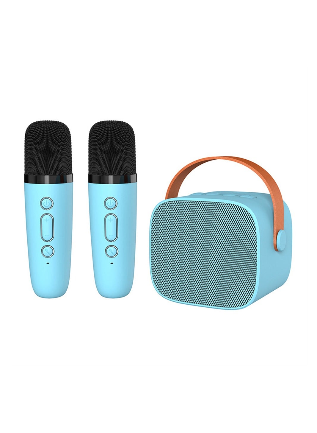 Compare Wireless Bluetooth Speaker Set, Karaoke Machine for Kids Adults, Portable Handheld Bluetooth Karaoke Machine with 2 Microphones for Kids Adults Home Party Birthday Blue at KSA Price