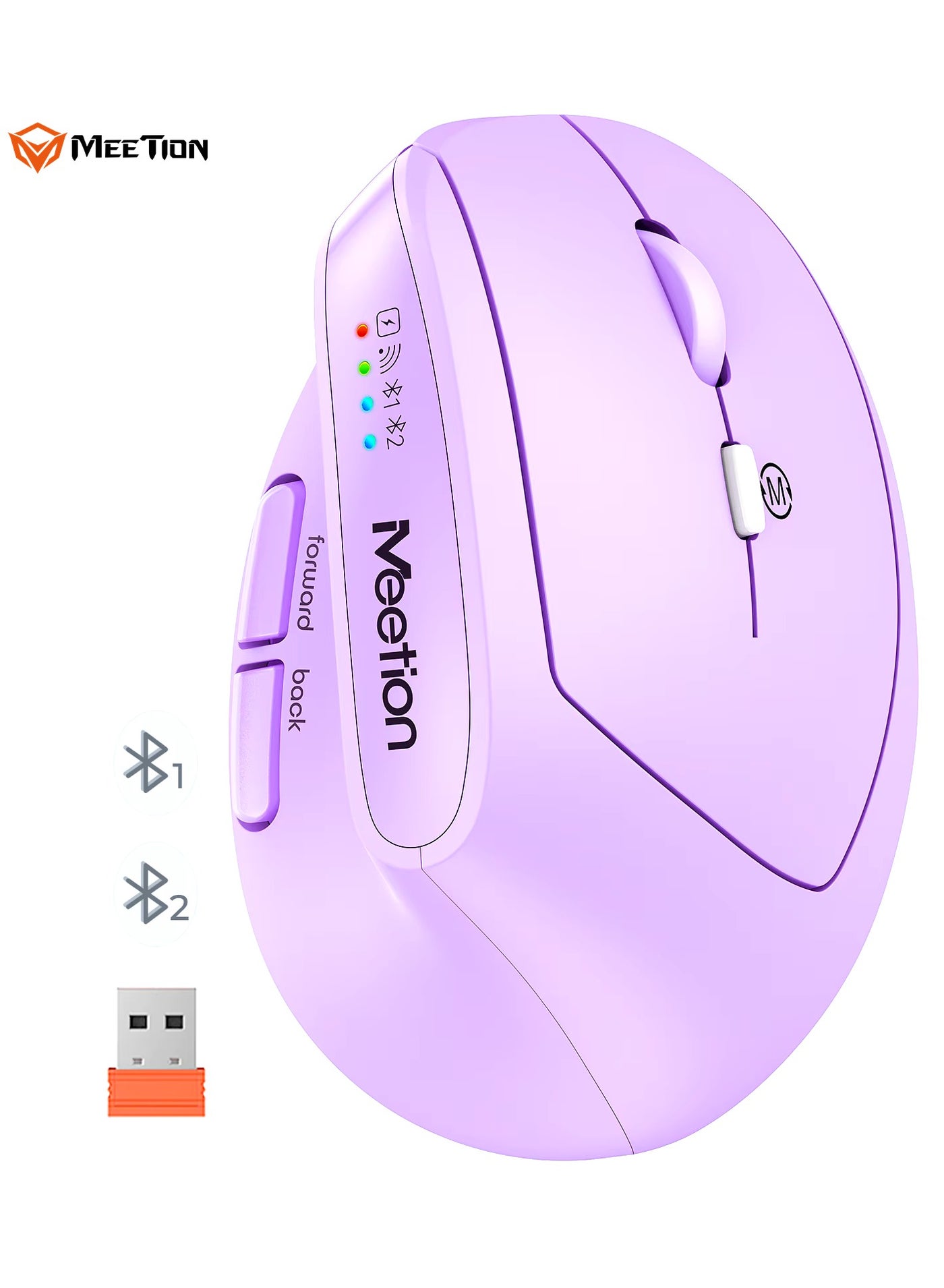 Compare MEETION 2.4g & Bluetooth DualMode Ergonomic Mouse BTM008 Ergonomic Prowess Enhanced Efficiency Multifaceted Connectivity at KSA Price