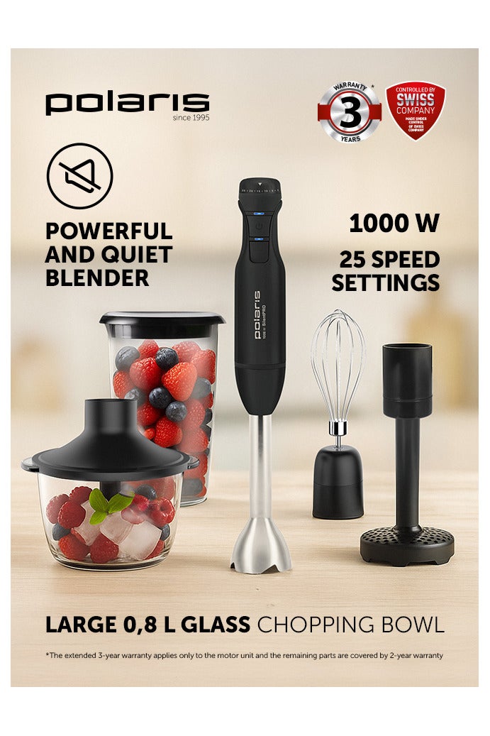 Polaris PHB 1017GL Silent Hand Blender | 1000W…