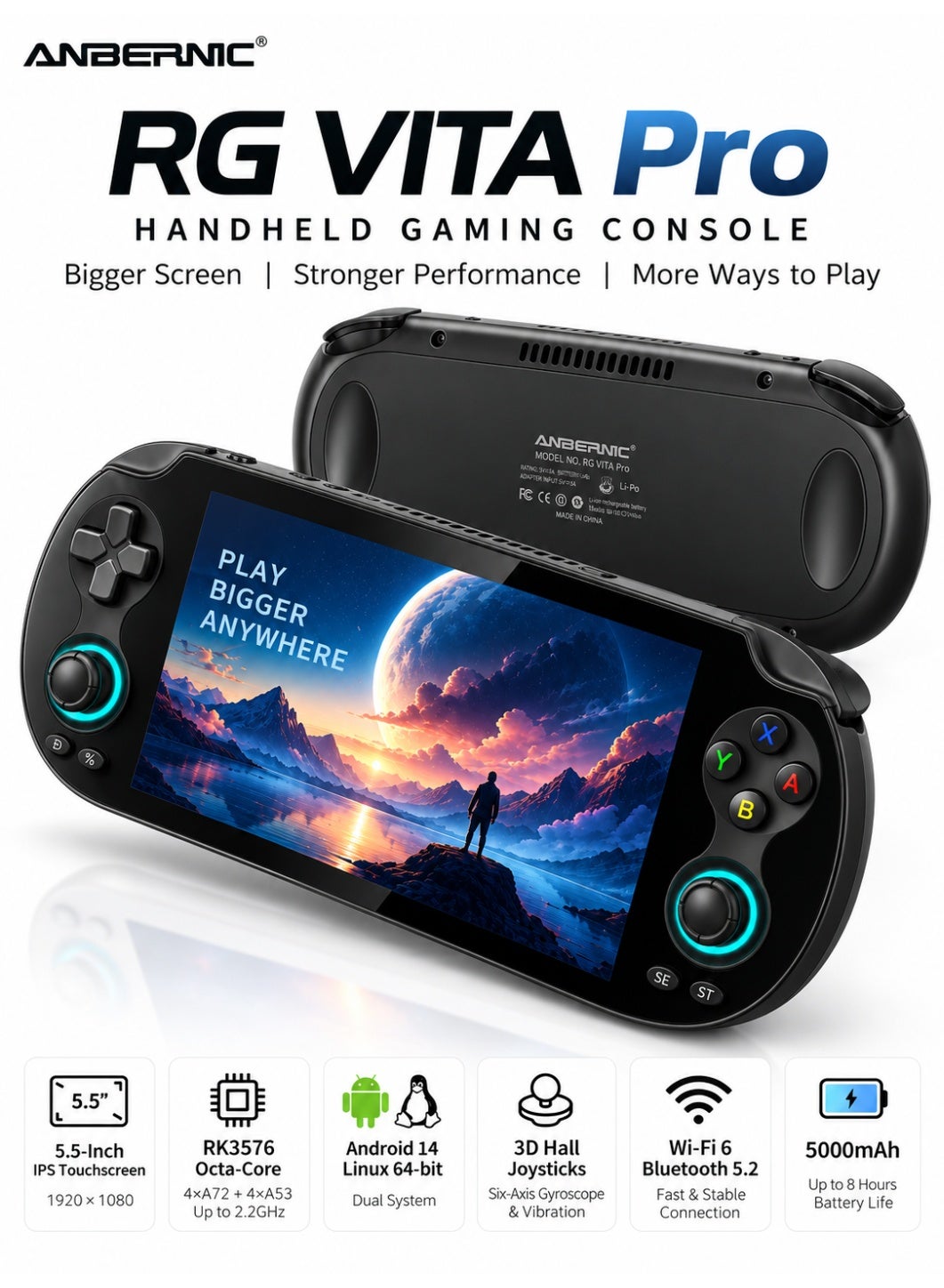 ANBERNIC RG VITA Pro Portable Handheld Gaming…