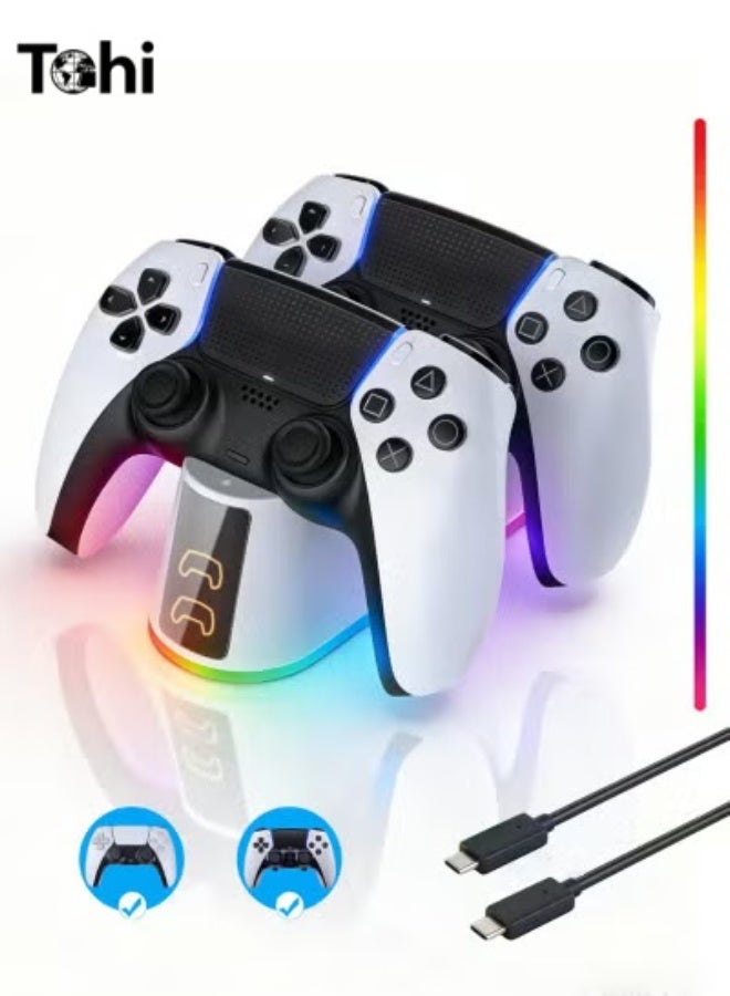 PS5 Controller Charger Station Compatible with…
