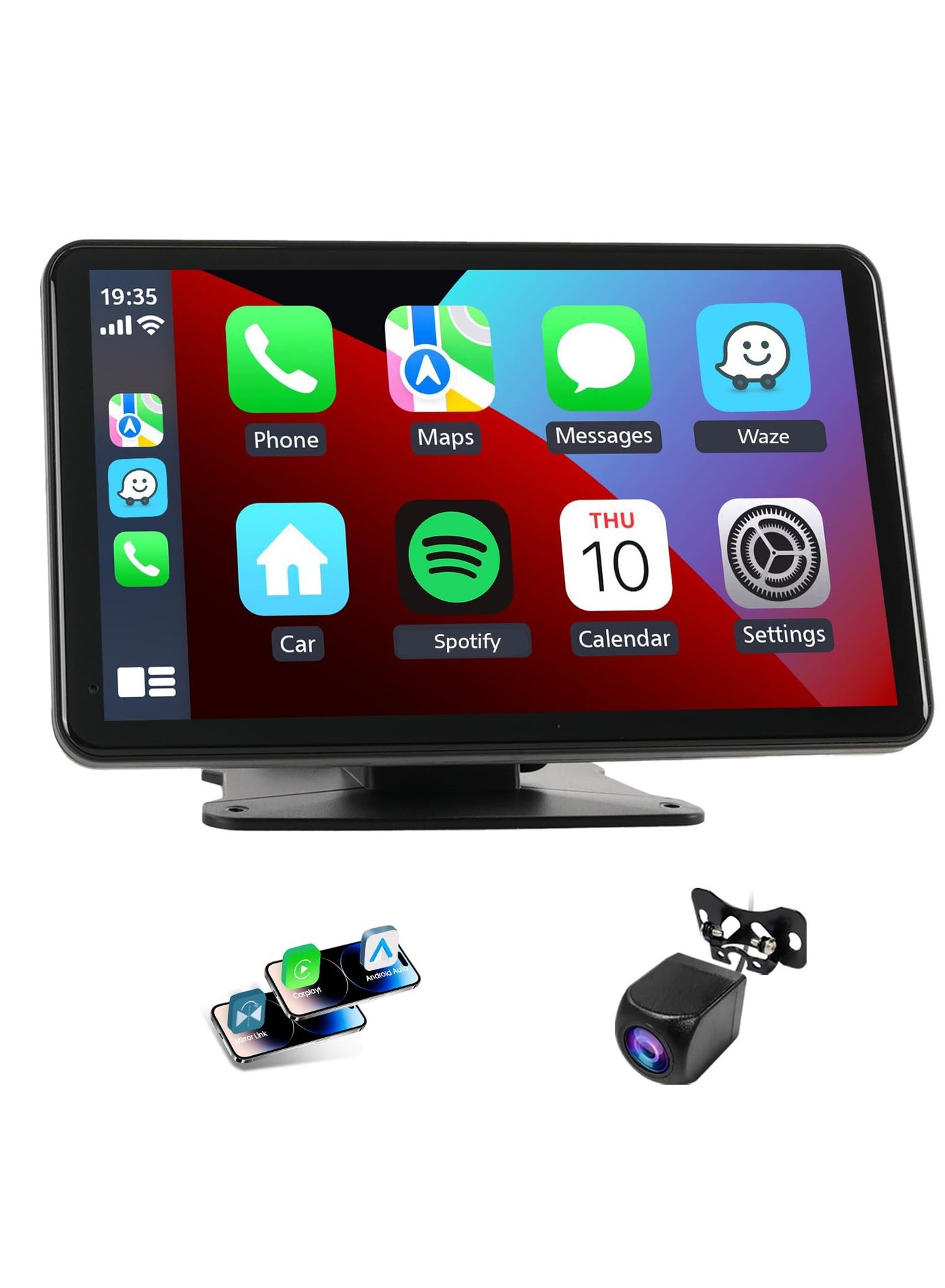 Portable Wireless Apple Carplay Screen for Car,7…