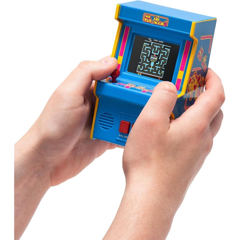 Compare Ms. PacMan  Retro Mini Arcade Game, Full Color Screen, Classic Handheld Electronic Game Console, 90s Toy, Great Gift for 8+ at KSA Price