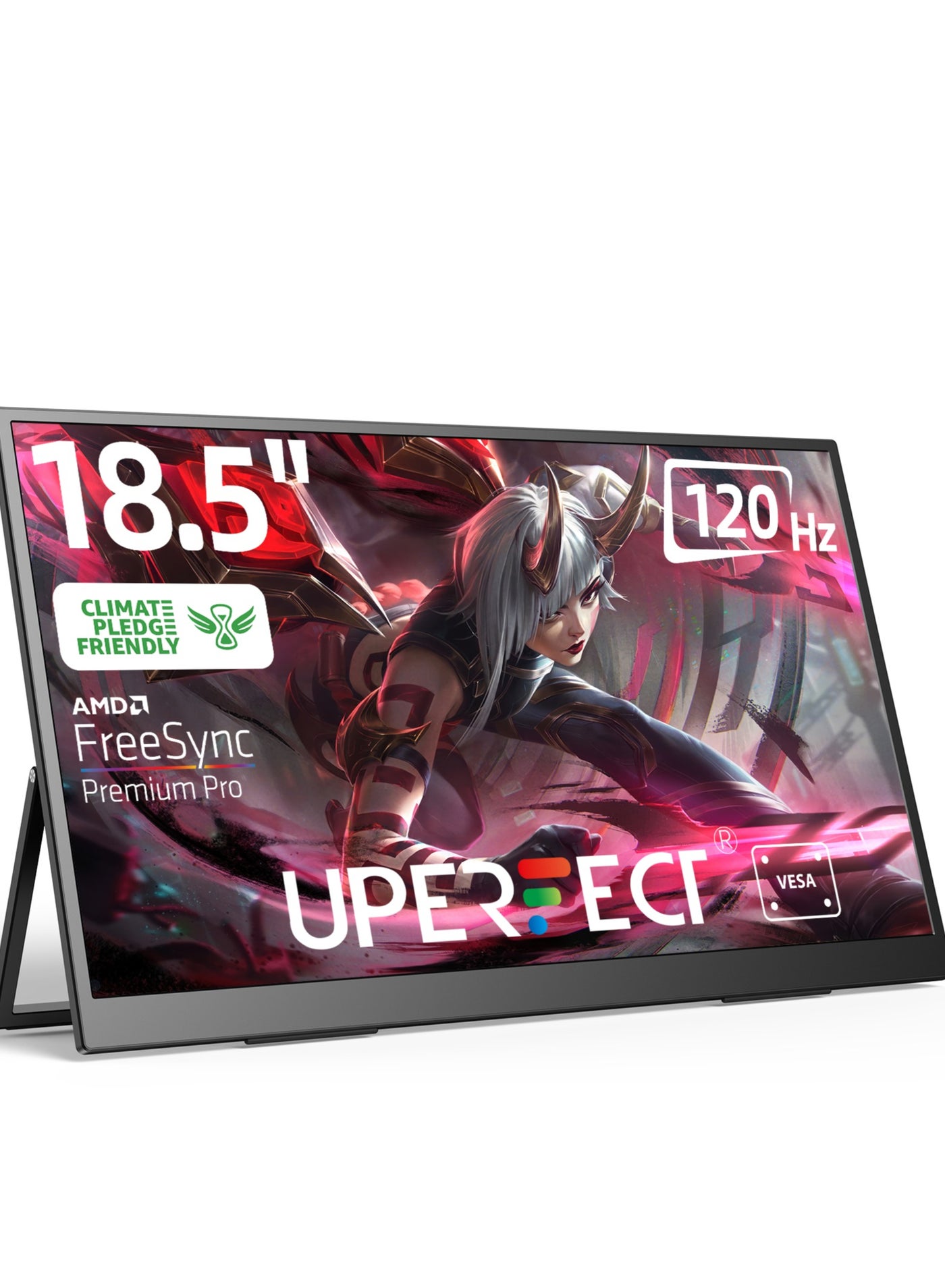 Compare UPERFECT  Portable Monitor 18.5 120Hz 1920*1080 FHD IPS UltraSlim Design Second Screen 100% sRGB for Laptop PC Smartphone XBO Switch PS45, Metal Body, VESA Mountable at KSA Price