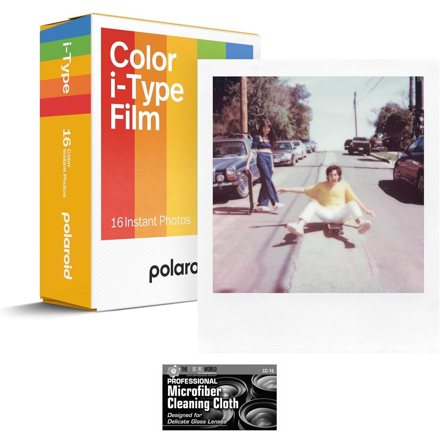 Compare Polaroid Instant Color Film for iType Cameras 2 Pack, 16 Instant Photos Bundle with a Cleaning Cloth at KSA Price