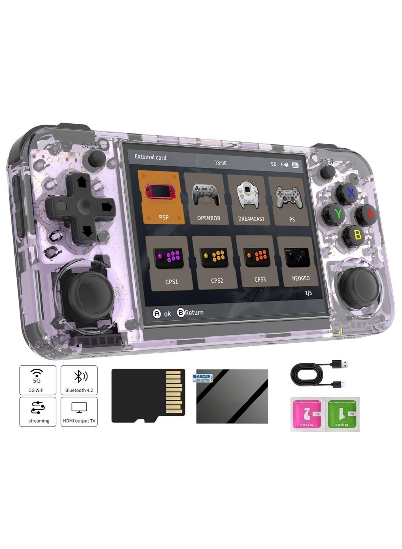 RG35XX H Retro Handheld Game Console, 3.5 Inch…