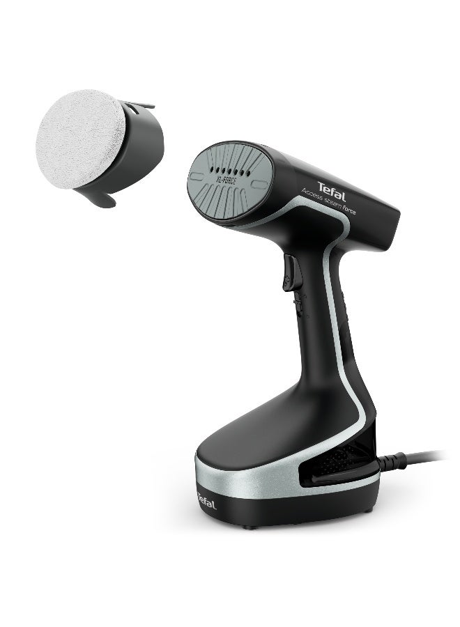 Compare TEFAL Access Steam Force, Handheld Garment Steamer, 200 ml, Black & Silver, 2000 Watts, DT8230G0 200 ml 2000 W DT8230G0 Black at KSA Price