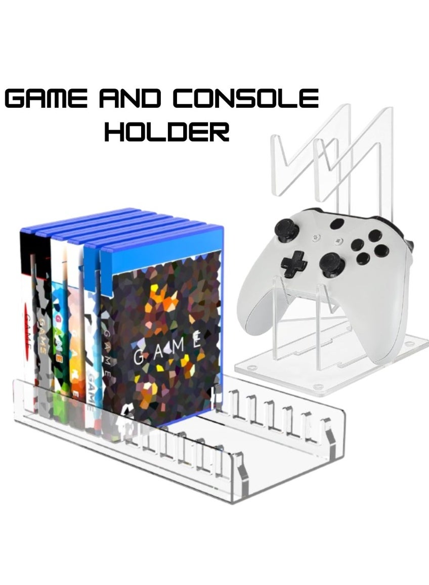 Gaming Controller & Game Disc Organizer Stand – Acrylic…