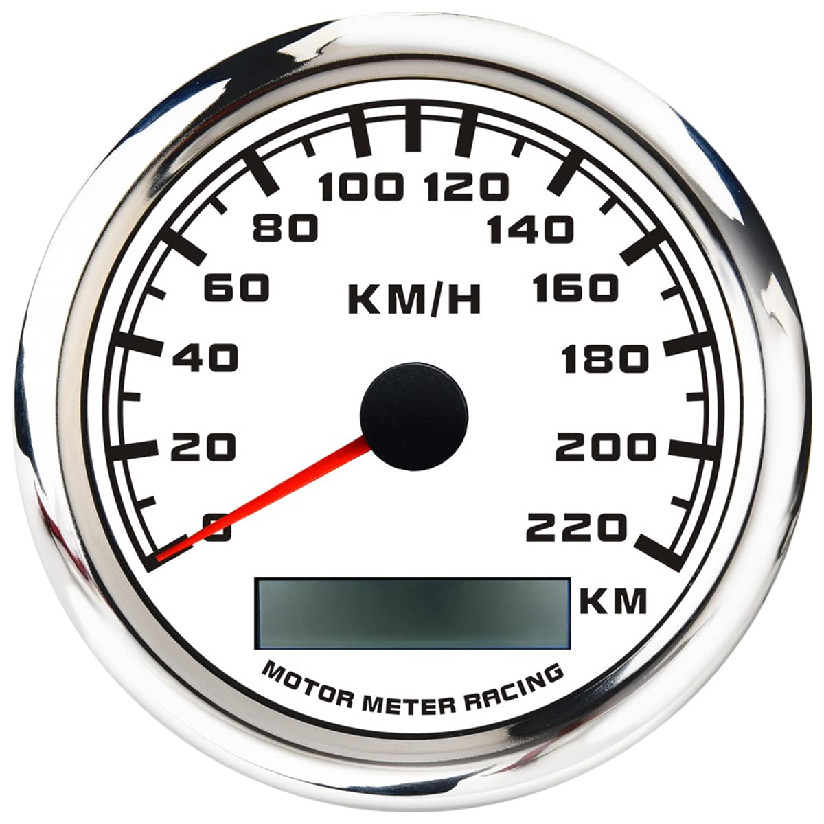 Compare MOTOR METER RACING W Pro 85mm 338 GPS Speedometer Digital Odometer 220 KMH Waterproof White Dial Red LED for Car Truck Marine Boat Yacht Motorcycle at KSA Price