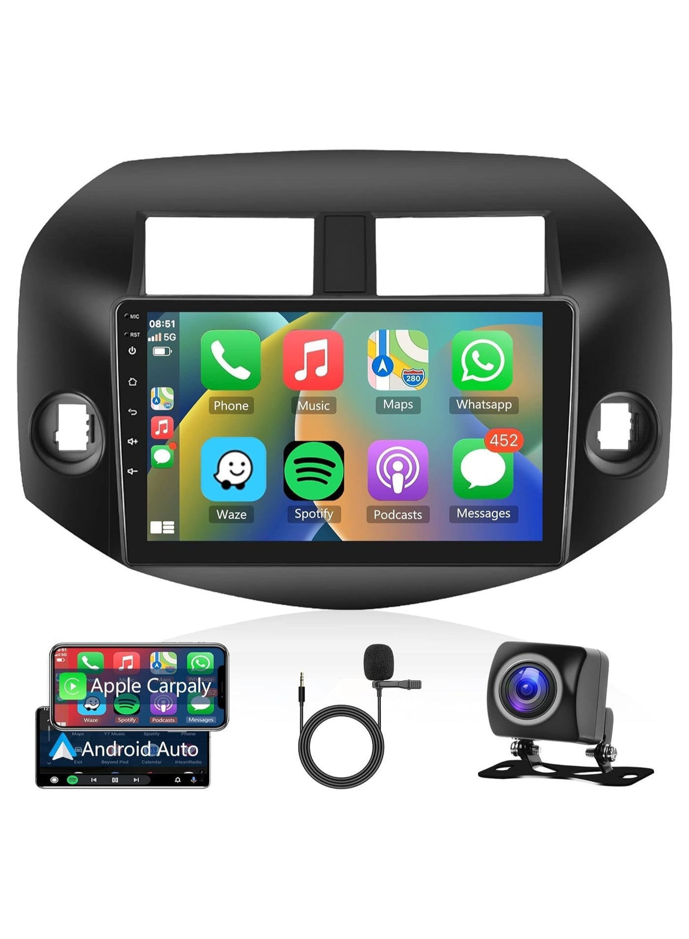Compare Android Car Stereo for TOYOTA RAV4 20072012 2GB RAM 32GB ROM 10 Inch MirrorLink WiFi BT, IPS Touch Screen with AHD Camera Included at KSA Price