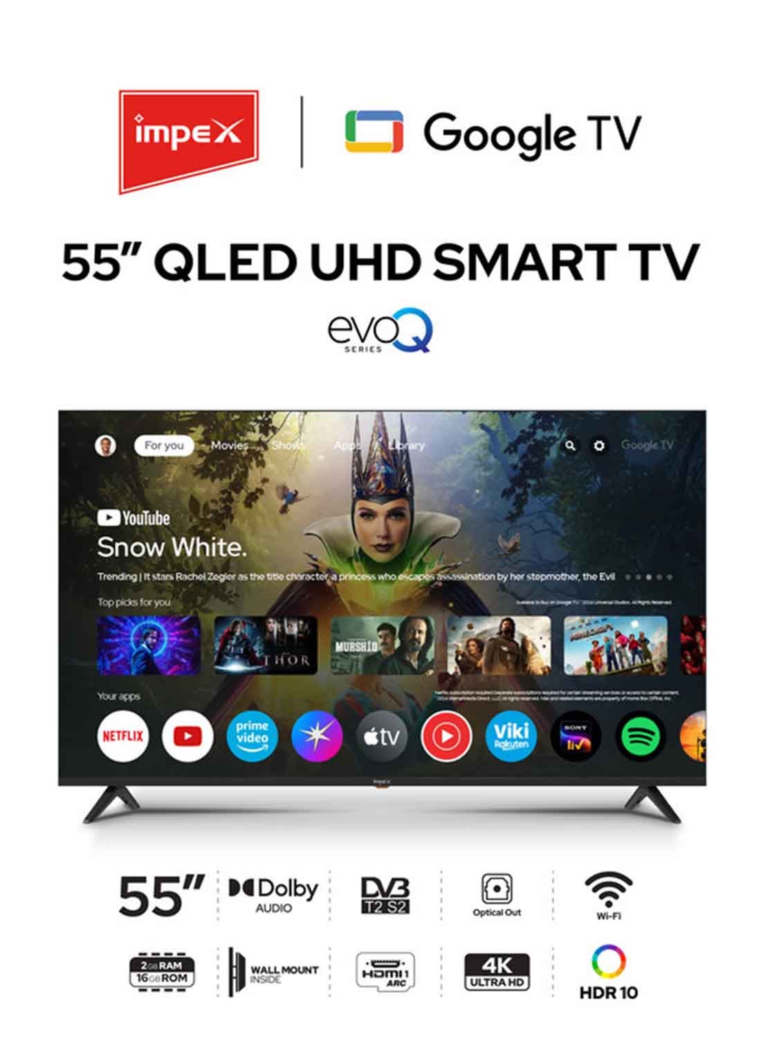 55 Inch QLED Google TV | 4K Ultra HD…