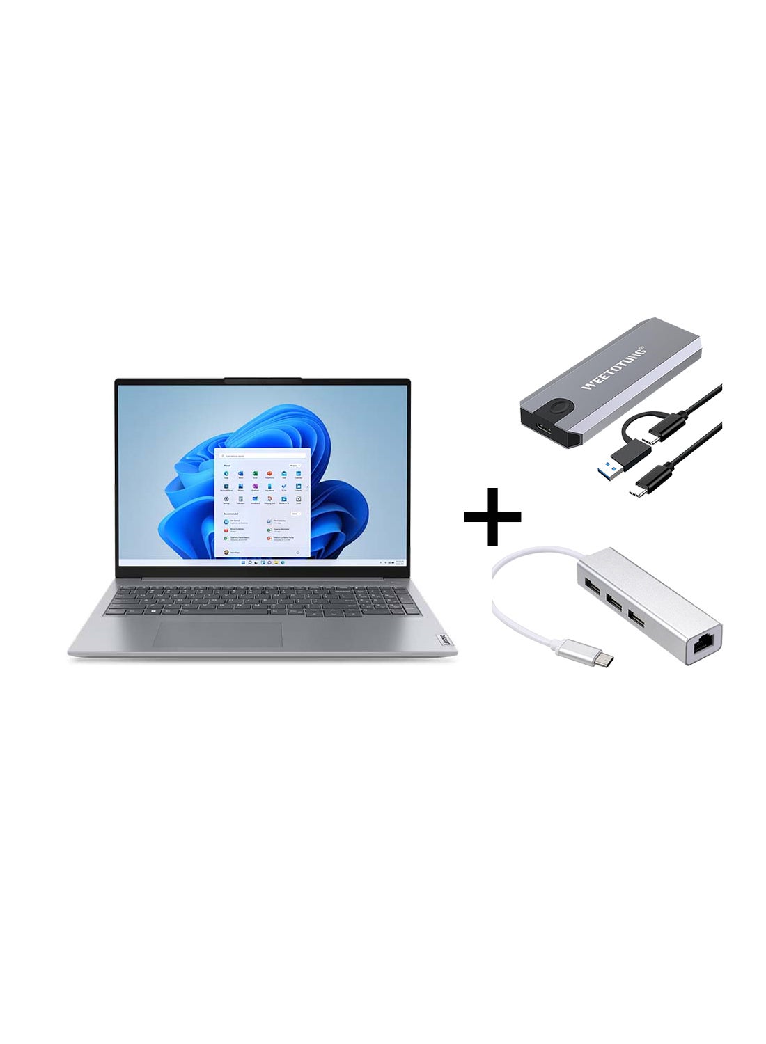 Compare ThinkBook 16 Gen6 with 16Inch WUXGA Display, 13th Gen, Core i713700H Processor16GB Ram1TB SSDIntel Iris Xe GraphicsWindows 11International Version With 128GB external drive +TypeC to USB Hub English Mineral Grey at KSA Price