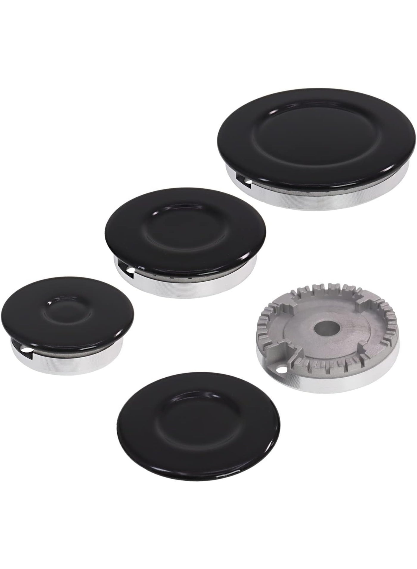 Compare Universal Cookware Cap Set Oven Gas Stovetop Flame Cap Cover Fits Most Stove Knobs Cover Kit Quality Metal Stove Knobs 4pc at KSA Price
