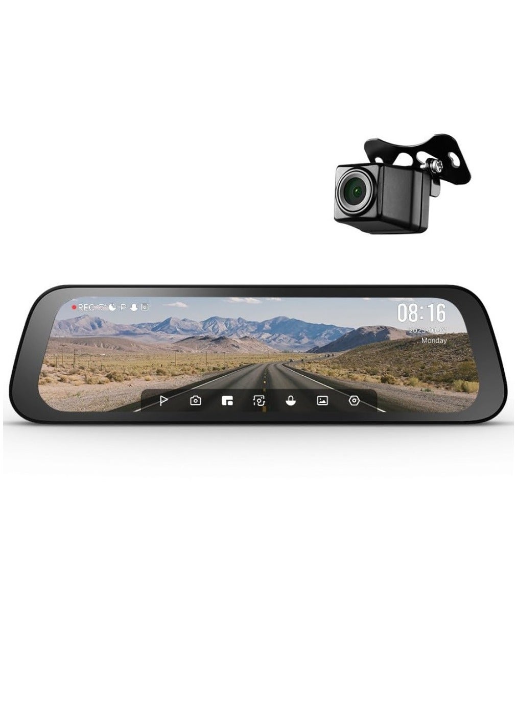 Compare S500 Rearview Mirror DashCam,3K 1944P Front And FHD Rear,STARVIS 2 With Dual HDR, 9.35” IPS Touch Screen,GSensor,WiFi, Super Capacitor, Optional Parking Mode, Upto 128GB Supported at KSA Price