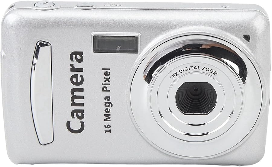 Silver Gray Digital Camera 1080P 16MP Auto Focus 16X…